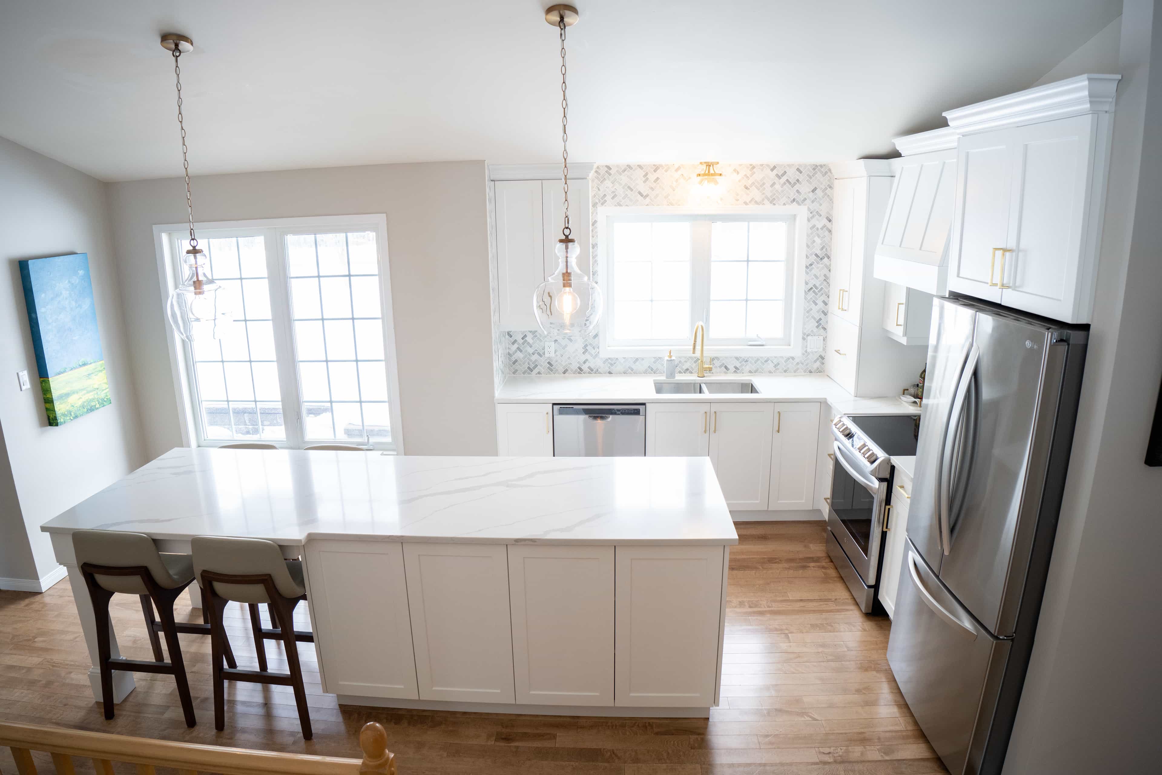 Kitchen with custom cabinets